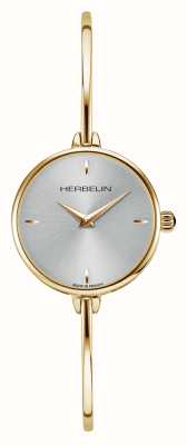 Herbelin Fil dames zilveren wijzerplaat gouden pvd vergulde armband horloge 17206BP11
