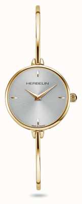Herbelin Fil dames zilveren wijzerplaat gouden pvd vergulde armband horloge 17206/BP11