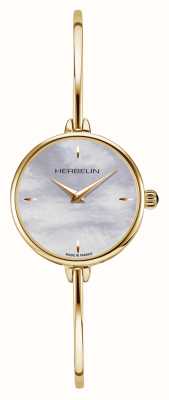 Herbelin Fil dames moeder van peal gouden pvd armband horloge 17206BP19