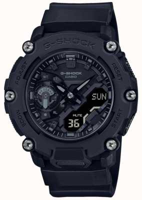Casio G-shock zwart monochroom horloge met carbon kern GA-2200BB-1AER