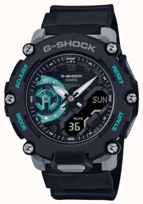 Casio G-shock carbon core guard zwart en turquoise horloge GA-2200M-1AER