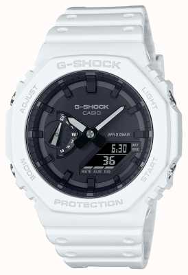 Casio G-shock octagon-serie horloge met witte koolstofkern GA-2100-7AER