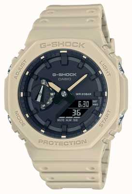 Casio G-shock octagon serie carbon core guard beige horloge GA-2100-5AER