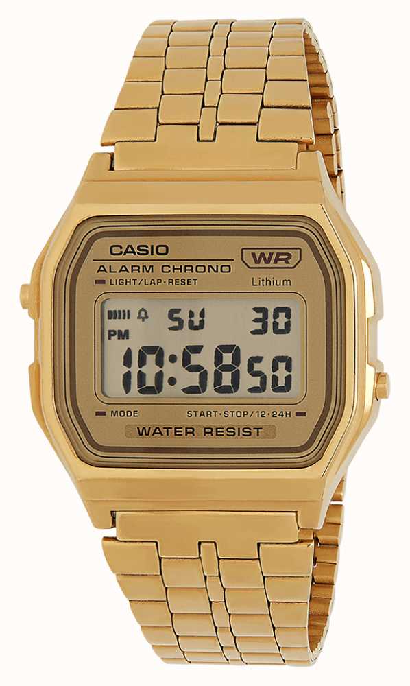 makkelijk te gebruiken extase geloof Casio Vintage Stijl Verguld Digitaal Horloge A158WETG-9AEF - First Class  Watches™ BEL