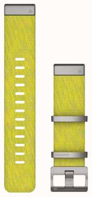 Garmin Marq quickfit 22 mm jacquardgeweven nylon stap alleen geel/groen 010-12738-23