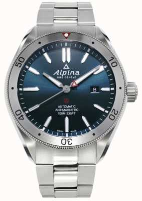 Alpina Alpiner 4 automatisch horloge met blauwe wijzerplaat | roestvrijstalen armband AL-525NS5AQ6B
