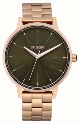 Nixon Kensington rosé goud / olijf zonnestraal A099-5102-00