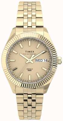Timex Waterbury boyfriend 36 mm roestvrijstalen kast goudkleurige armband TW2U78500