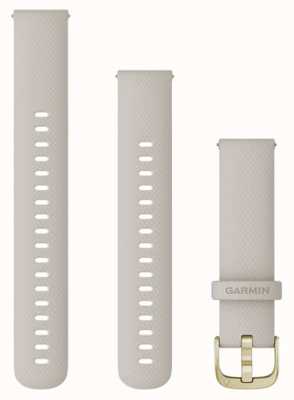 Garmin Snelspanband (18 mm) licht zandkleurige siliconen / lichtgouden hardware - alleen band 010-12932-0D