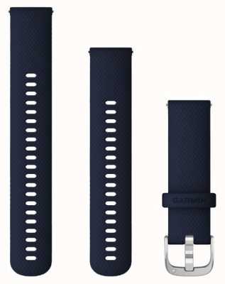 Garmin Alleen snelspanband (22 mm), donkerblauw met zilveren hardware 010-12932-2A
