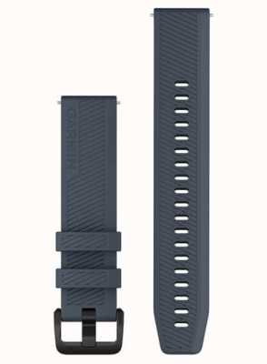 Garmin Snelspanband (20 mm) granietblauw siliconen / zwarte roestvrijstalen hardware - alleen band 010-13076-01