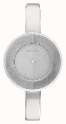 Calvin Klein Dames zilveren wijzerplaat | roestvrij stalen armband armband horloge 25200022