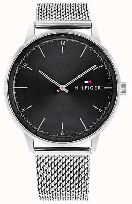 Tommy Hilfiger Hendrix heren | zwarte wijzerplaat | stalen mesh armband 1791842