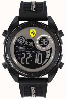 Scuderia Ferrari Heren (geen originele doos) | forza | digitale wijzerplaat | zwart grijs | rubberen band 0830878