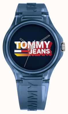 Tommy Jeans Berlin heren blauw siliconen horloge 1720028