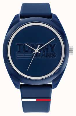 Tommy Jeans San diego heren | blauwe wijzerplaat | blauwe siliconen band 1791927