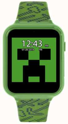 Minecraft Interactief horloge met groene siliconen band MIN4045ARG