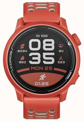 Coros Pace 2 premium gps sporthorloge met siliconen band - rood - co-781664 WPACE2-RED