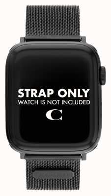Coach Apple watch band (42/44/45mm) zwart mesh 14700062