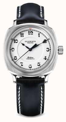 Duckworth Prestex Bolton verimatisch | automatisch | witte wijzerplaat | zwarte leren band D703-02-A