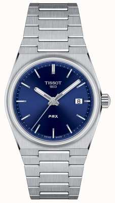 Tissot Prx 35mm blauwe wijzerplaat | roestvrijstalen armband T1372101104100