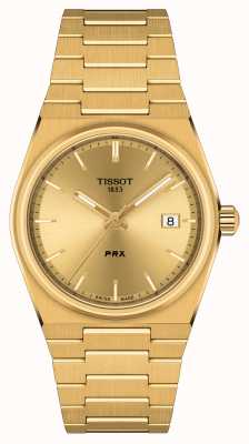 Tissot Prx 40 205 quartz 35mm goud pvd plated RVS T1372103302100
