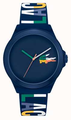 Lacoste Neocrock blauw siliconen horloge met wijzerplaat 2011184