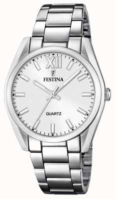 Festina Dames | zilveren wijzerplaat | roestvrijstalen armband F20622/1