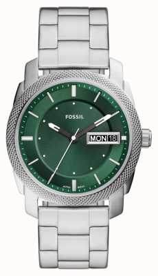 Fossil Herenmachine | groene wijzerplaat | roestvrijstalen armband FS5899