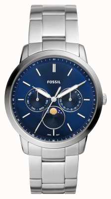 Fossil Neutraal heren | blauwe chronograaf wijzerplaat | roestvrijstalen armband FS5907