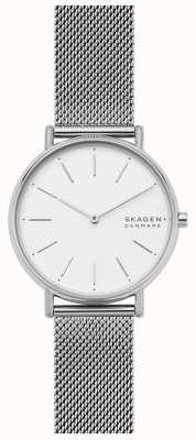 Skagen Signatur horloge met zilverkleurig stalen gaas SKW2785
