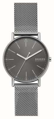 Skagen Signatur grijze milanese mesh-armband voor heren SKW6577