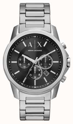 Armani Exchange Zwarte chronograaf wijzerplaat | roestvrijstalen armband AX1720