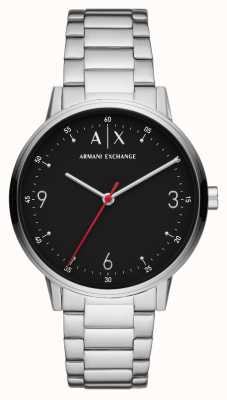 Armani Exchange Heren | zwarte wijzerplaat | roestvrijstalen armband AX2737