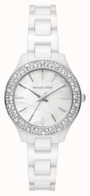 Michael Kors Liliane dames wit keramiek horloge MK4649