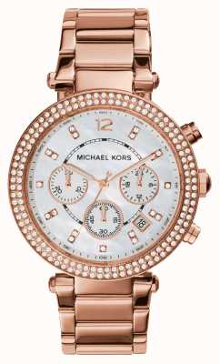 Michael Kors Parker roségoudkleurig roestvrijstalen horloge MK5491
