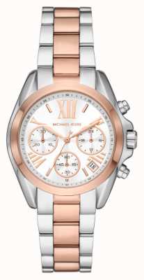 Michael Kors Bradshaw tweekleurig roségouden en zilverkleurig horloge MK7258