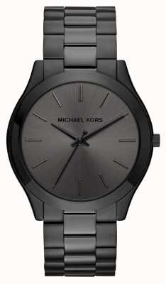 Michael Kors Slank runway zwart monochroom herenhorloge MK8507