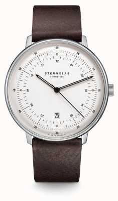STERNGLAS Hamburg 42 mm quartz bruin leer S01-HH10-VI11