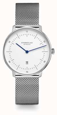 STERNGLAS Damesnaos xs | witte wijzerplaat | stalen mesh-armband S01-ND01-MI01