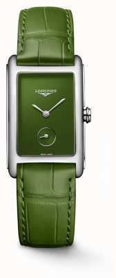 LONGINES Dolcevita groene wijzerplaat groene lederen band horloge L55124602
