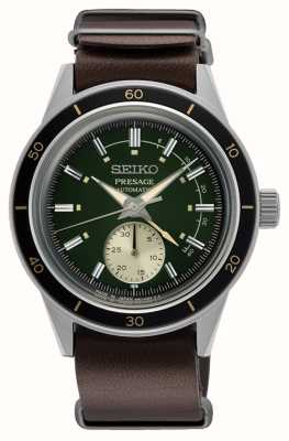 Seiko Presage stijl jaren '60 groene wijzerplaat horloge SSA451J1