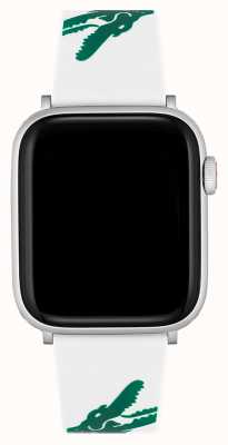 Lacoste Apple watch band wit en groen siliconen 2050016
