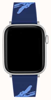 Lacoste Apple watch band (42/44/45mm) blauw en lichtblauw silicone 2050017