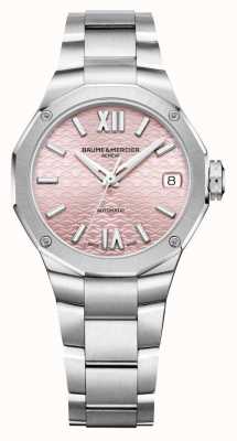 Baume & Mercier Riviera automatische roze wijzerplaat roestvrijstalen armband M0A10675