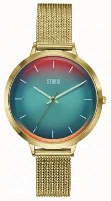 STORM Mini styro goud turkoois horloge 47516/GD/TUR