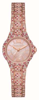 Michael Kors Camille roségoudkleurig horloge met kristallen zetting MK7274