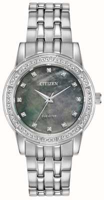 Citizen Dames eco drive kristal roestvrij staal EM0770-52Y