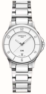 Certina Ds-6 quartz uurwerk horloge met witte wijzerplaat C0392511101700