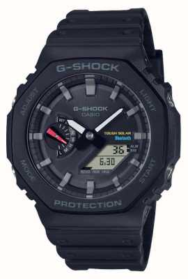 Casio Zwart bluetooth g-shock herenhorloge op zonne-energie met harsband GA-B2100-1AER